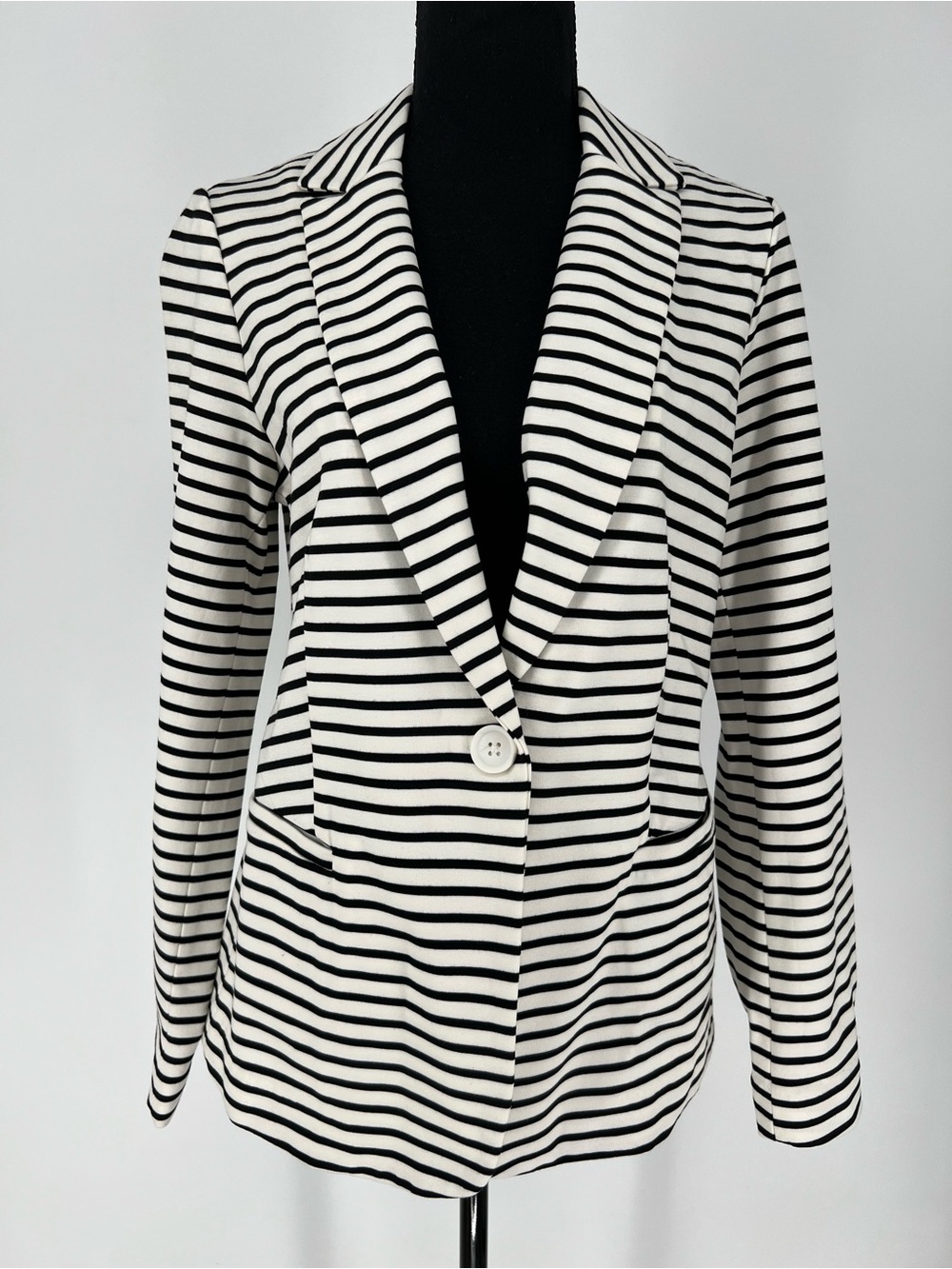 Philosophy‎ Black and White Striped Blazer